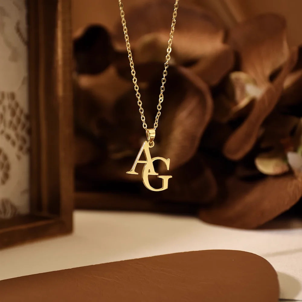 Luxuriöse Personalisiertes Doppelbuchstaben-Halskette