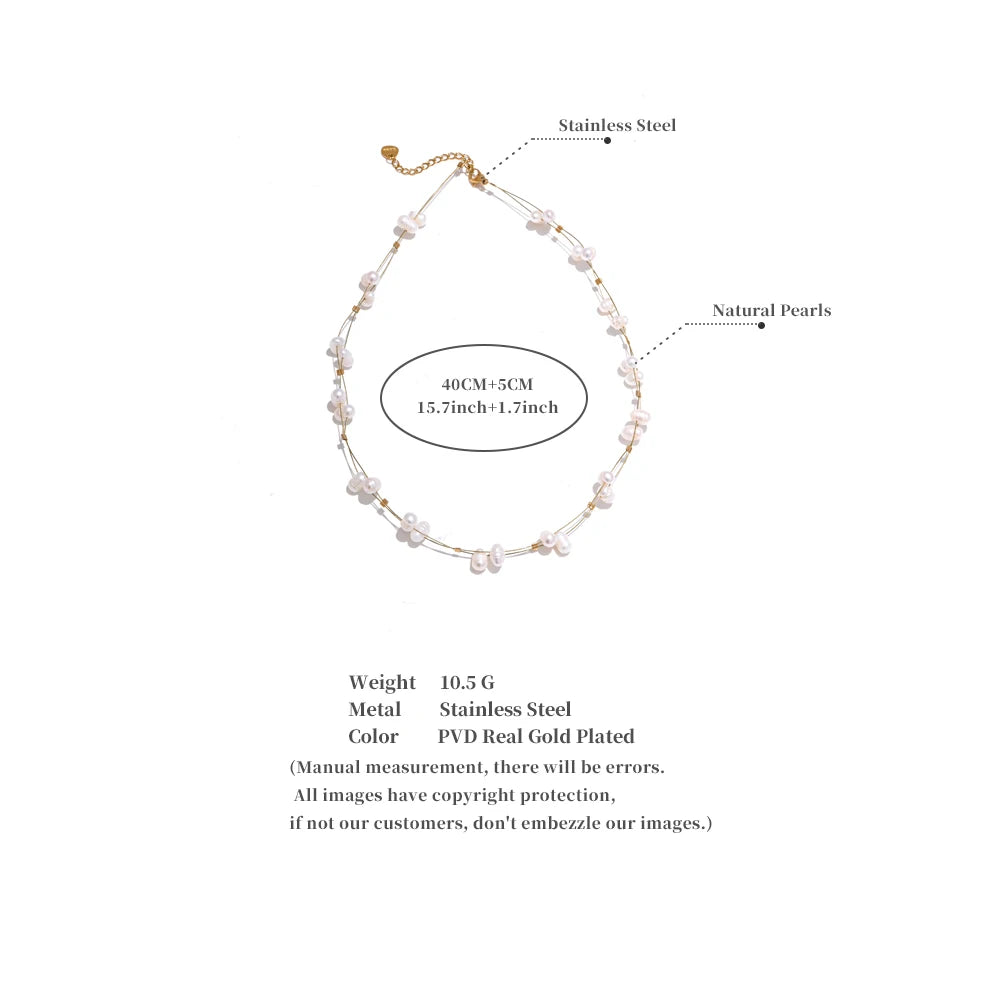 Elegantes Armband aus Süßwasserperlen, 18 Karat vergoldet